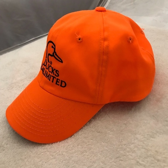 Outdoor Cap for Ducks Unlimited Adjustable Orange Hunting Cap - Picture 10 of 12